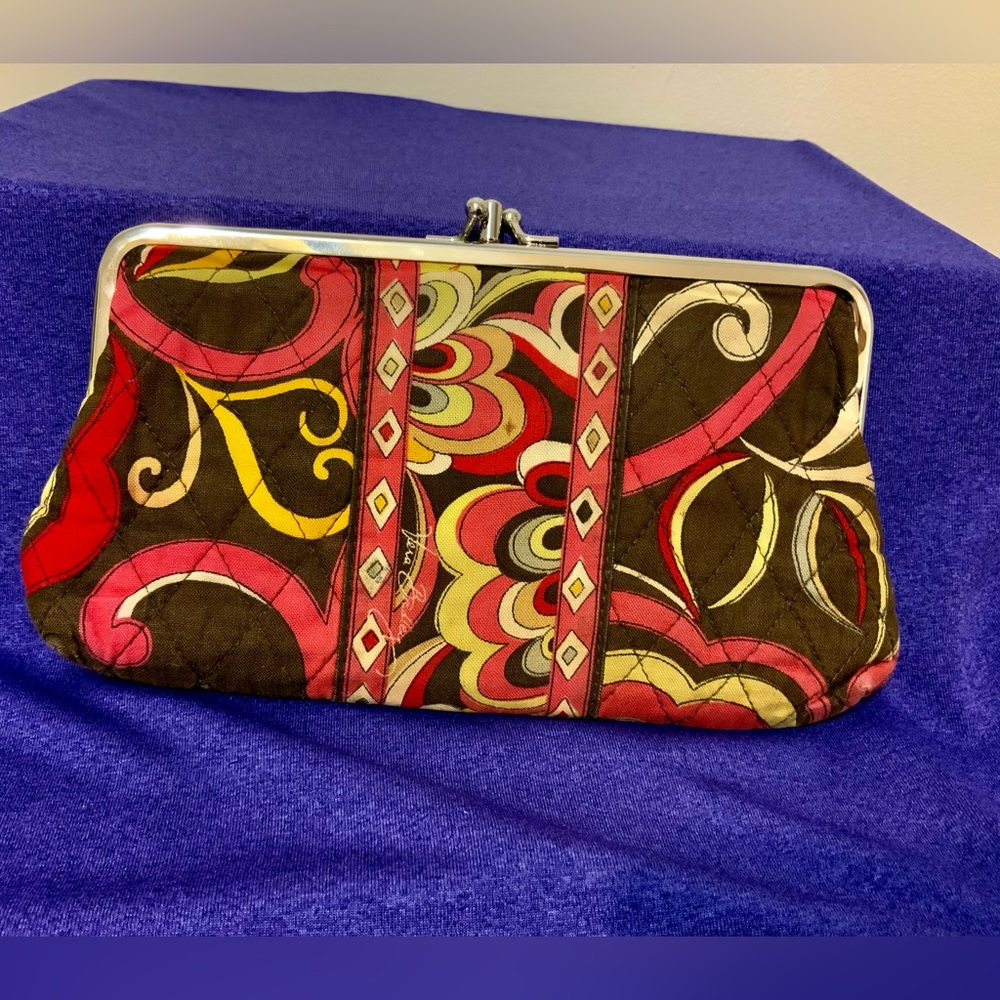 EUC Verá Bradley Purse, 2nd clutch Brown,Pink, yellow